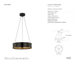 Connery 14" Ring Pendant dimension drawing