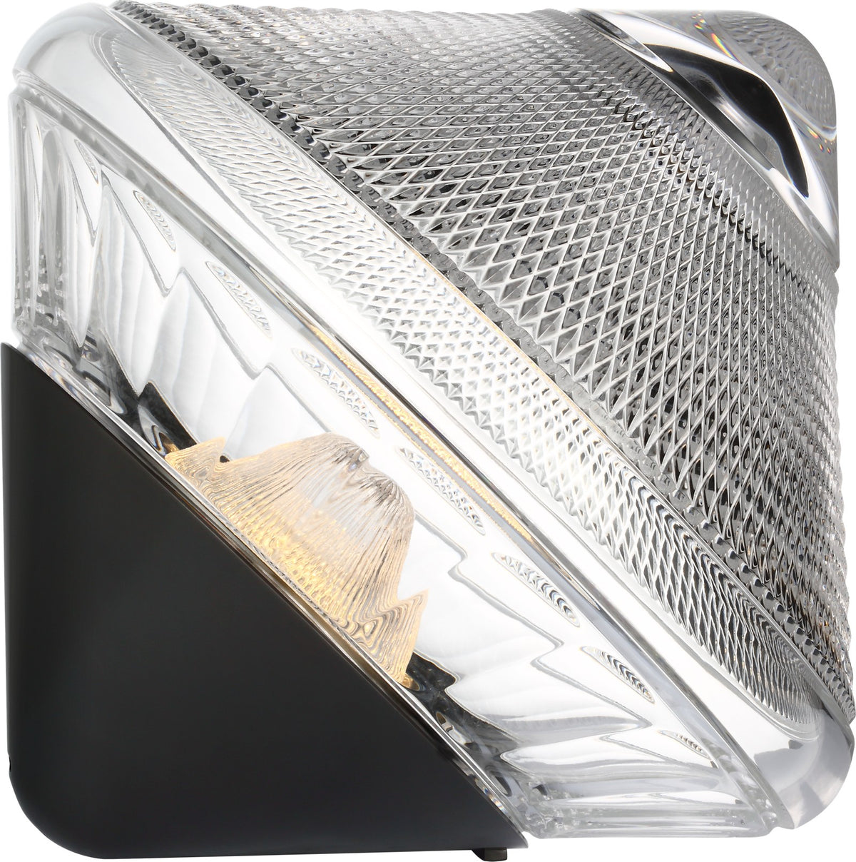 Copper Coast 12" Rechargeable Accent Light Bordslampa — Waterford for Visual Comfort & Co. — Bronze with Clear Crystal