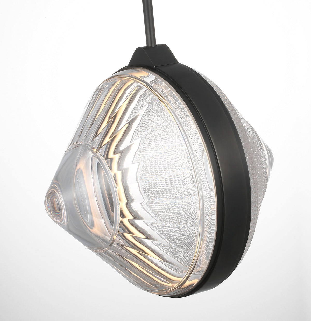 Copper Coast 15" Karo and Olive Cut Takpendel — Waterford for Visual Comfort & Co. detaljbild
