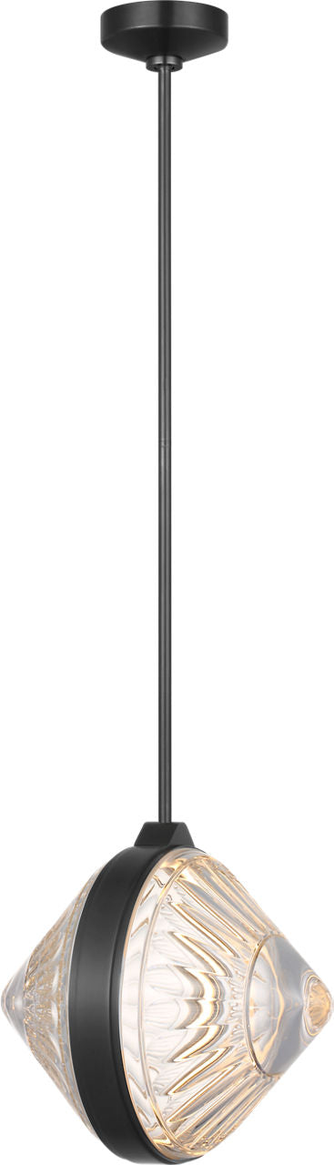 Copper Coast 15" Olive Cut Takpendel — Waterford for Visual Comfort & Co. detaljbild