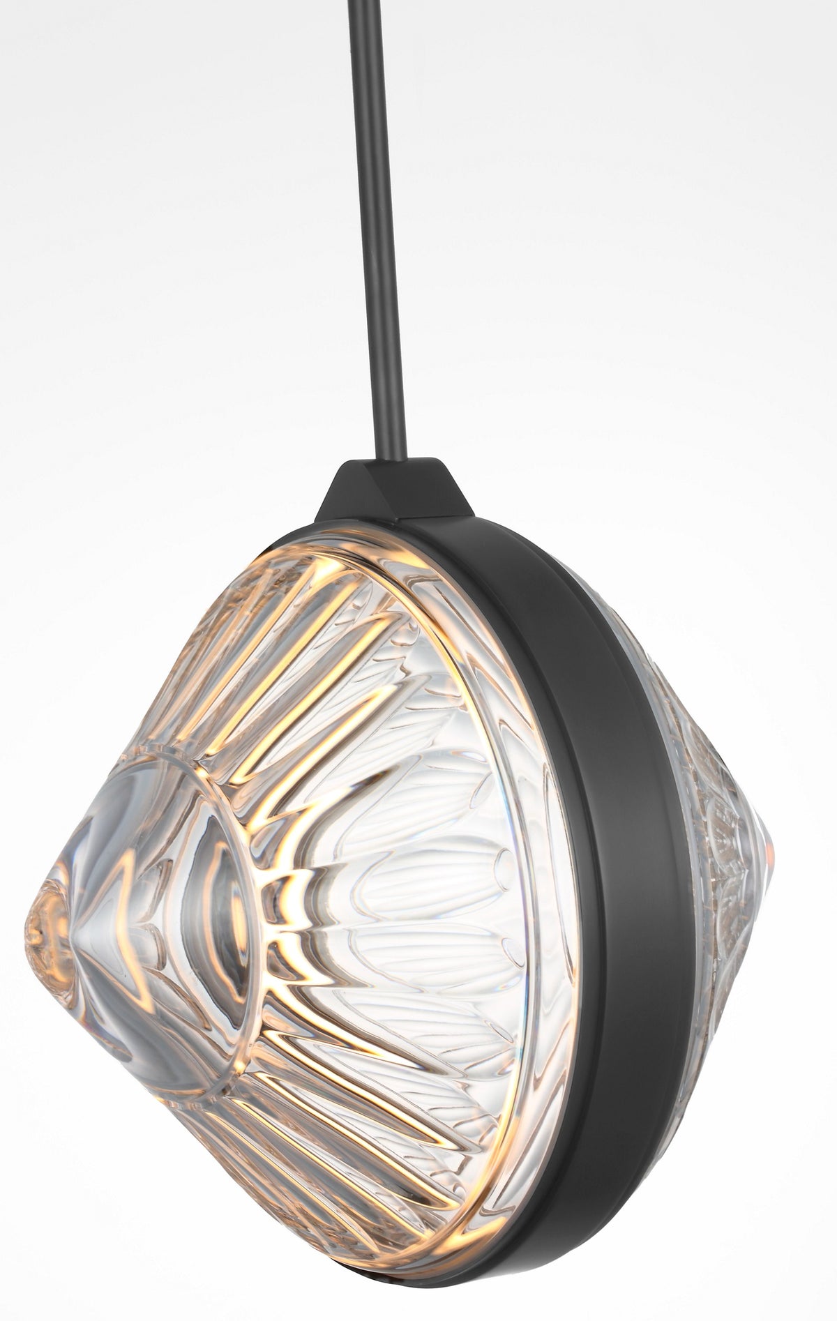 Copper Coast 15" Olive Cut Takpendel — Waterford for Visual Comfort & Co. detaljbild