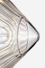 Copper Coast 15" Olive Cut Takpendel — Waterford for Visual Comfort & Co. — Polished Nickel with Olive Cut Clear Crystal detaljbild