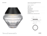 Copper Coast 5" Rechargeable Table Lamp — Waterford for Visual Comfort & Co. dimension drawing
