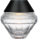 Copper Coast 5" Rechargeable Table Lamp — Waterford for Visual Comfort & Co. — Bronze with Clear Crystal