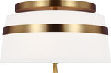 Cordtlandt Small Plafond — Alexa Hampton for Visual Comfort & Co. — Burnished Brass with Linen Shades