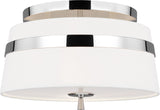 Cordtlandt Small Plafond — Alexa Hampton for Visual Comfort & Co. — Polished Nickel with Linen Shades