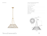 Corinne 24" Wrapped Taklampa — Marie Flanigan for Visual Comfort & Co. måttskiss