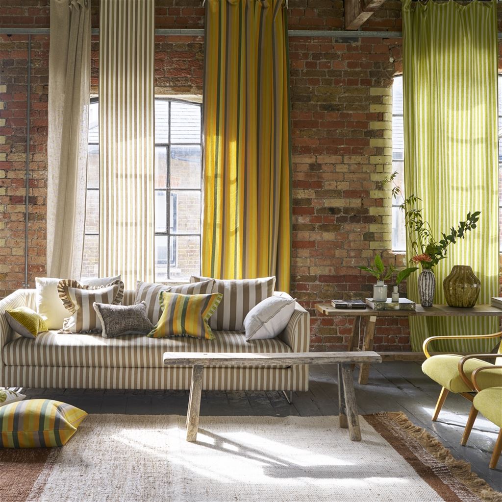 Cork Street Stripe Tyg — Designers Guild i miljö