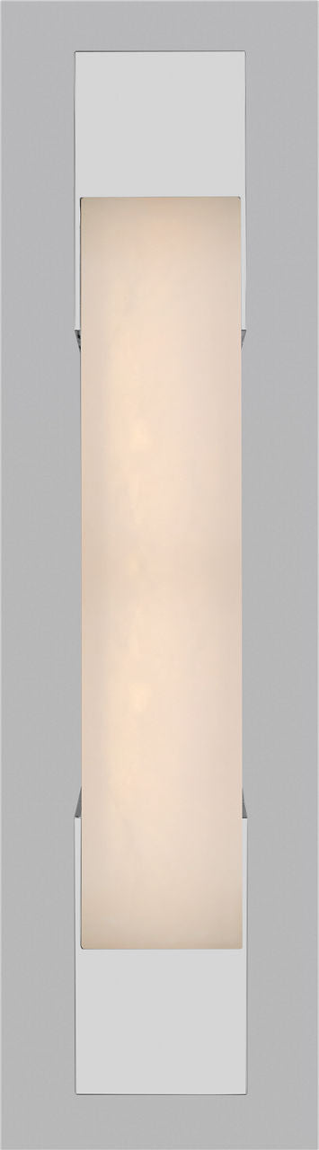 Covet 16" Bracketed Wall Light — Kelly Wearstler for Visual Comfort & Co. — Polished Nickel with Alabaster