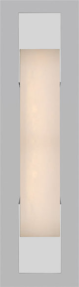 Covet 16" Bracketed Wall Light — Kelly Wearstler for Visual Comfort & Co. — Polished Nickel with Alabaster