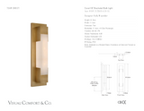 Covet 16" Bracketed Wall Light — Kelly Wearstler for Visual Comfort & Co. dimension drawing