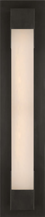 Covet 21" Bracketed Wall Light — Kelly Wearstler for Visual Comfort & Co. — Bronze with Alabaster