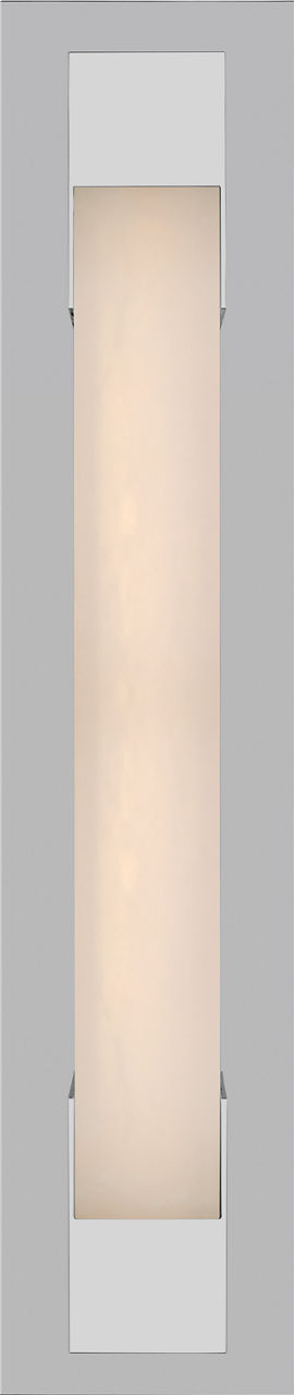 Covet 21" Bracketed Wall Light — Kelly Wearstler for Visual Comfort & Co. — Polished Nickel with Alabaster