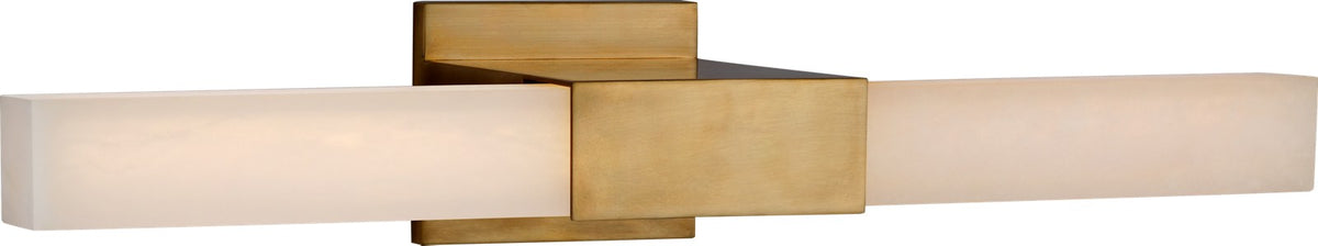 Covet 24" Over The Mirror Vägglampa — Kelly Wearstler for Visual Comfort & Co. — Antique-Burnished Brass with Alabaster