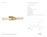 Covet 24" Over The Mirror Vägglampa — Kelly Wearstler for Visual Comfort & Co. måttskiss