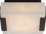 Covet Low Clip Solitaire Plafond — Kelly Wearstler for Visual Comfort & Co. — Bronze with Alabaster