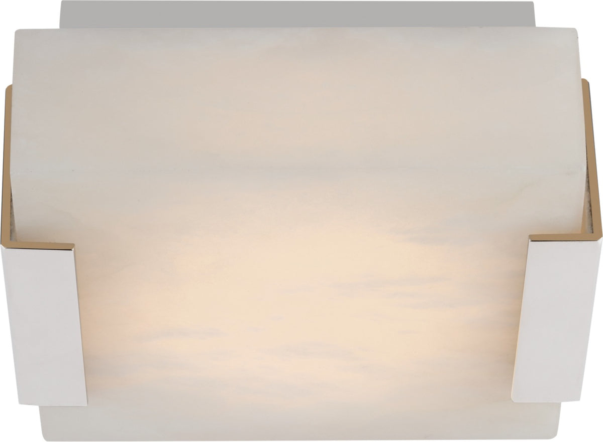 Covet Low Clip Solitaire Plafond — Kelly Wearstler for Visual Comfort & Co. — Polished Nickel with Alabaster