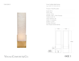 Covet Tall Box Vägglampa — Kelly Wearstler for Visual Comfort & Co. måttskiss