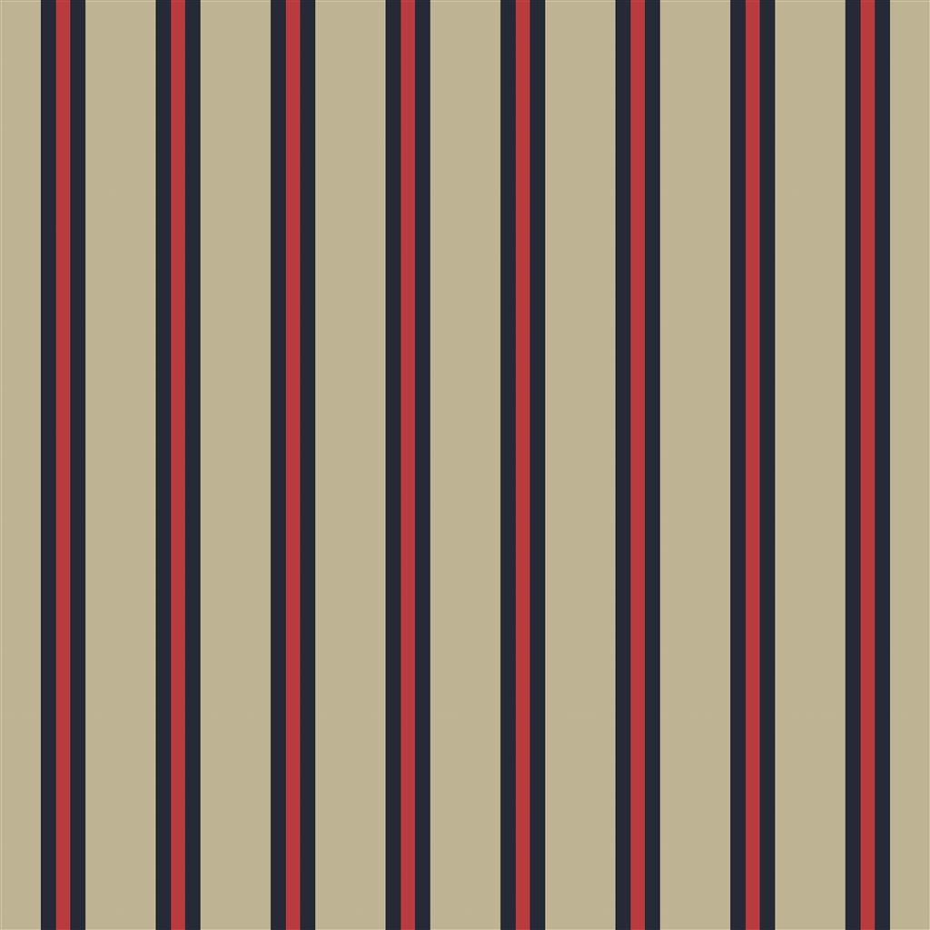 Cricket Stripe Red — Ralph Lauren Home tyg