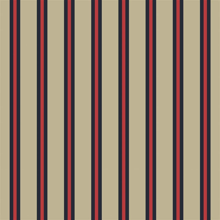 Cricket Stripe Red — Ralph Lauren Home tyg