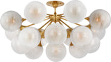Cristol 43" Plafond Antique-Burnished Brass