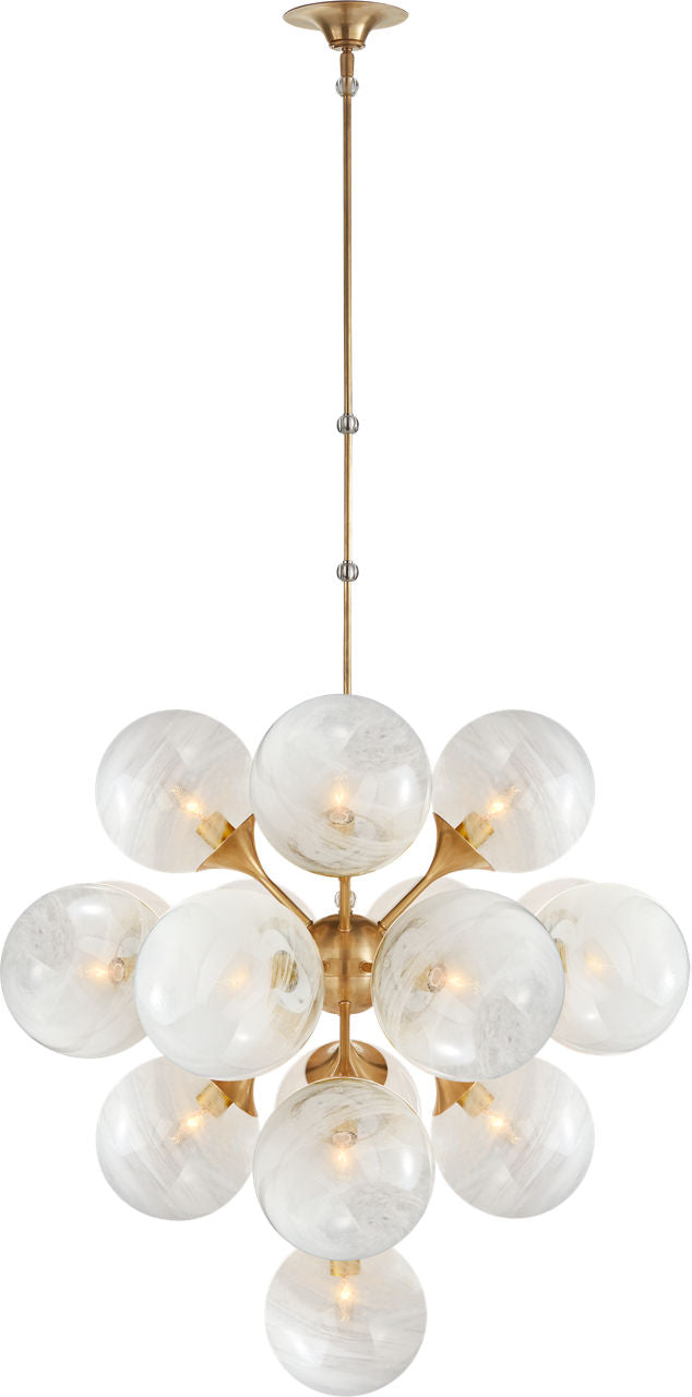 Cristol Large Tiered Takkrona Antique-Burnished Brass