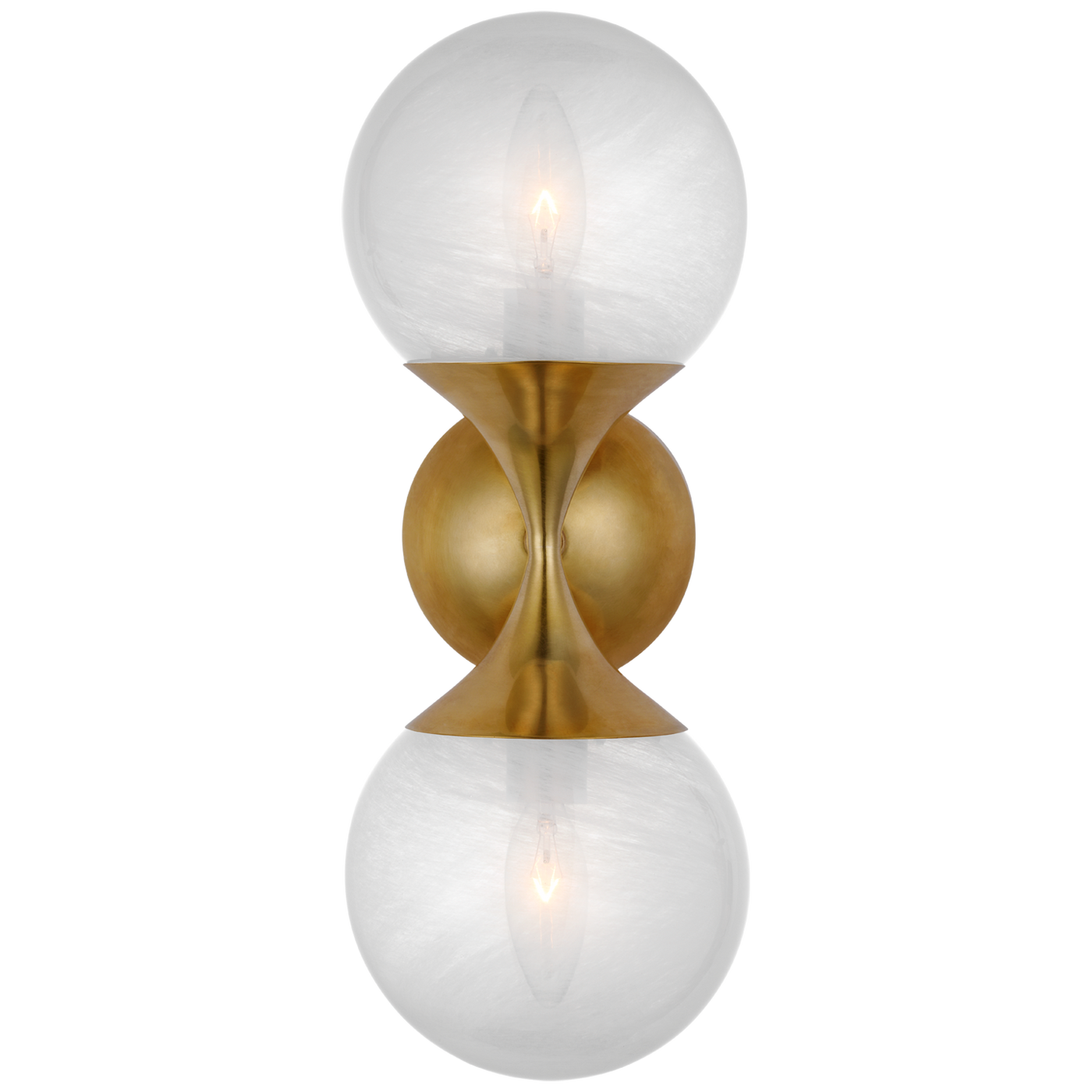 Cristol Small Double Vägglampa Antique-Burnished Brass