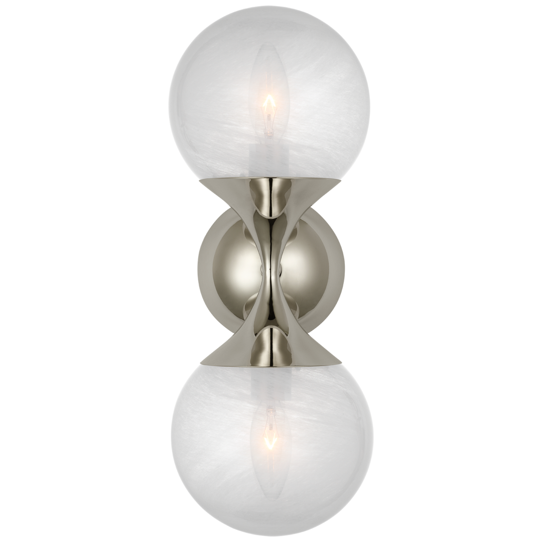 Cristol Small Double Vägglampa Polished Nickel