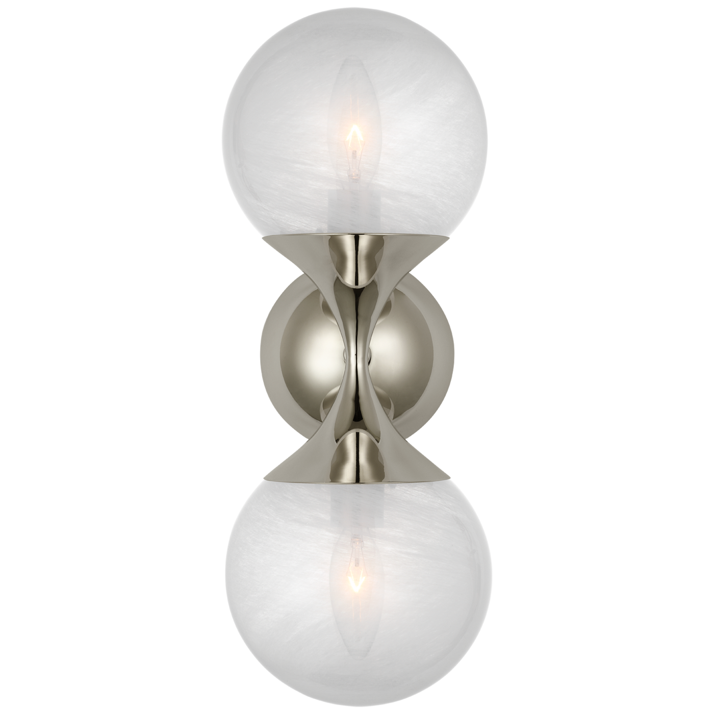 Cristol Small Double Vägglampa Polished Nickel