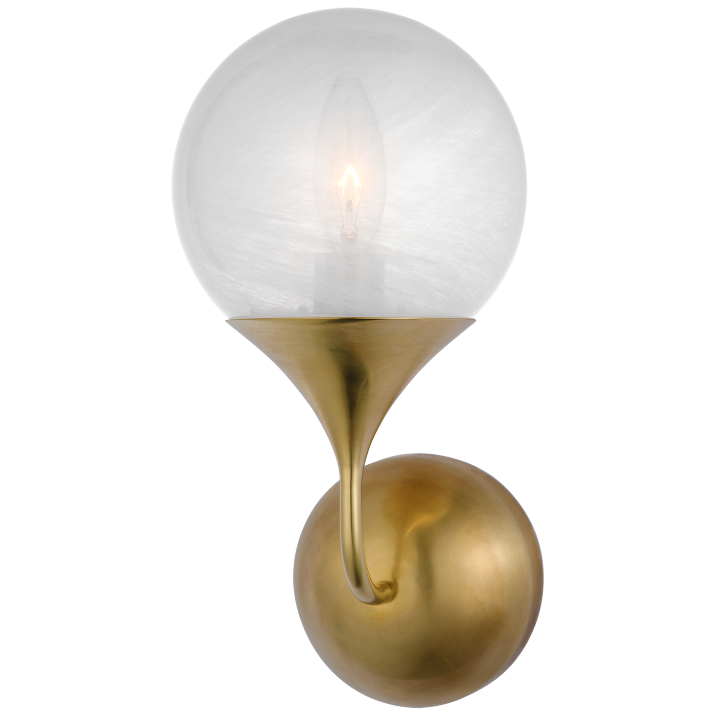 Cristol Small Single Vägglampa Antique-Burnished Brass