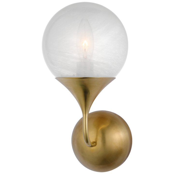Cristol Small Single Vägglampa Antique-Burnished Brass
