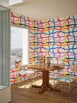 Crossroads room setting — Pierre Frey wallpaper