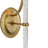 Soft Brass and Clear Wavy Glass with Linen Shade