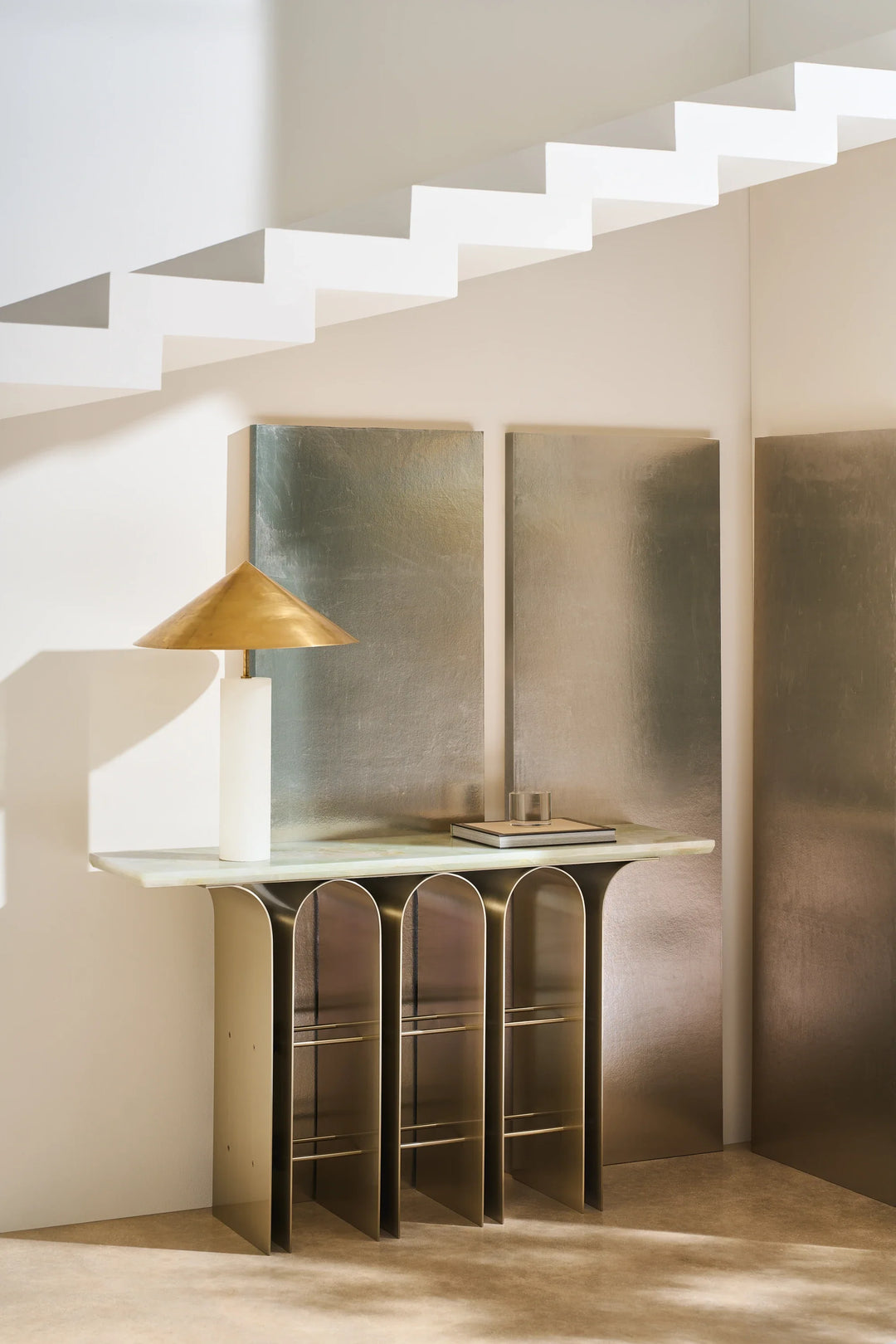 Bridges Console Table in Dark - Caracole