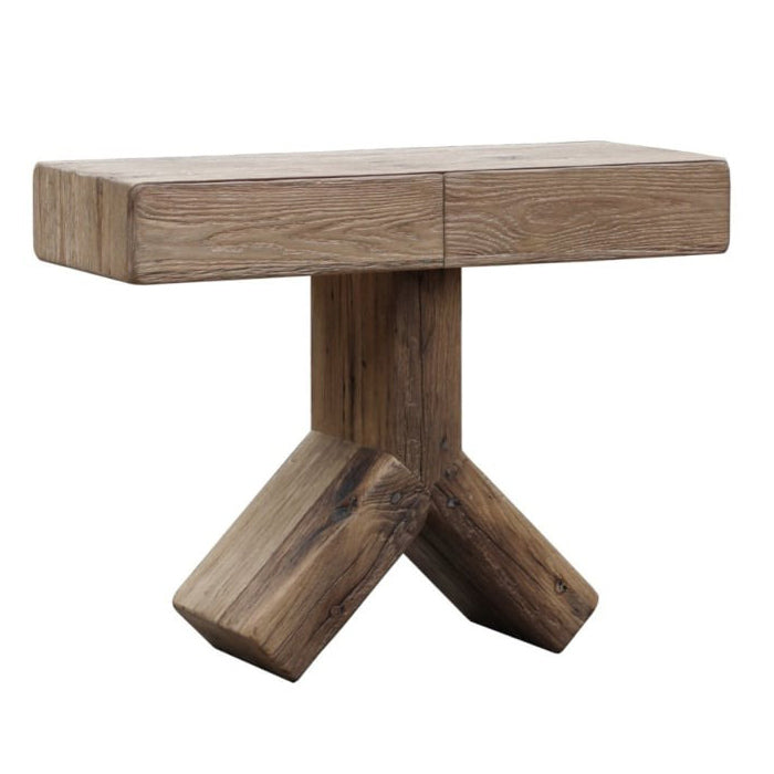 Återvunnen ek Cross konsolbord