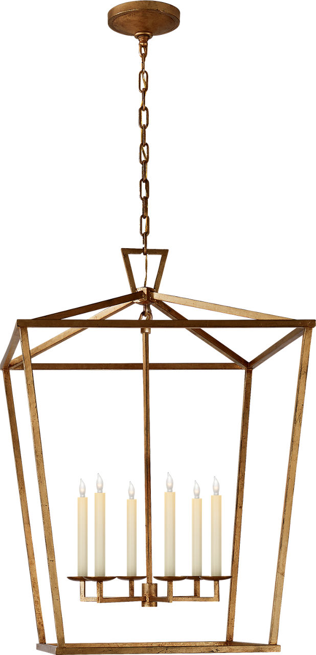 Darlana Extra Large Lantern — Chapman & Myers for Visual Comfort & Co. — Gilded Iron