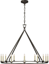 Darlana Large Single Ring Takkrona — Chapman & Myers for Visual Comfort & Co. — Aged Iron