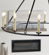 Darlana Large Single Ring Takkrona — Chapman & Myers for Visual Comfort & Co. detaljbild