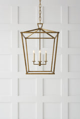 Darlana Medium Lykta — Chapman & Myers for Visual Comfort & Co. — Gilded Iron miljöbild