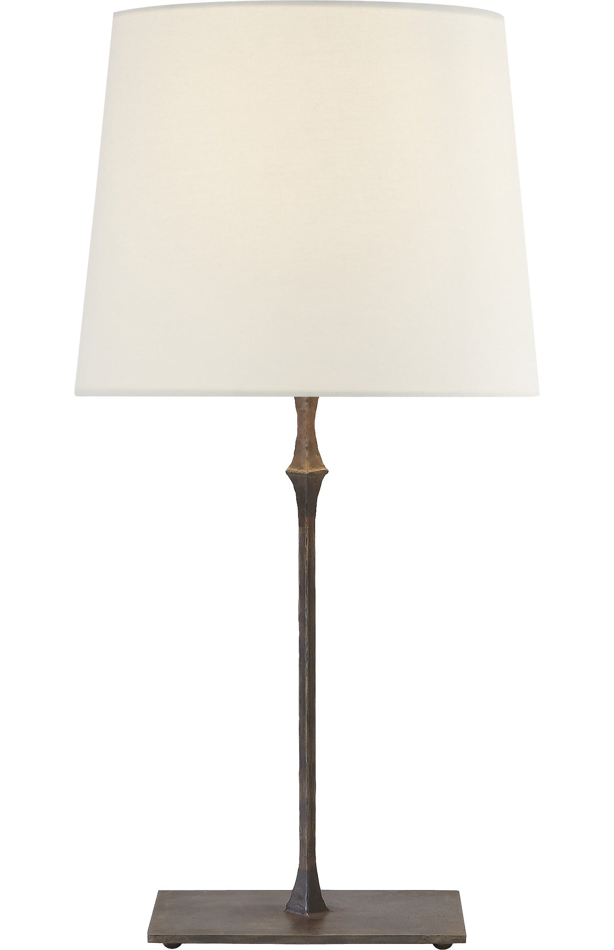 Dauphine Bedside Lamp Bordslampa — Visual Comfort — Aged Iron with Linen Shade