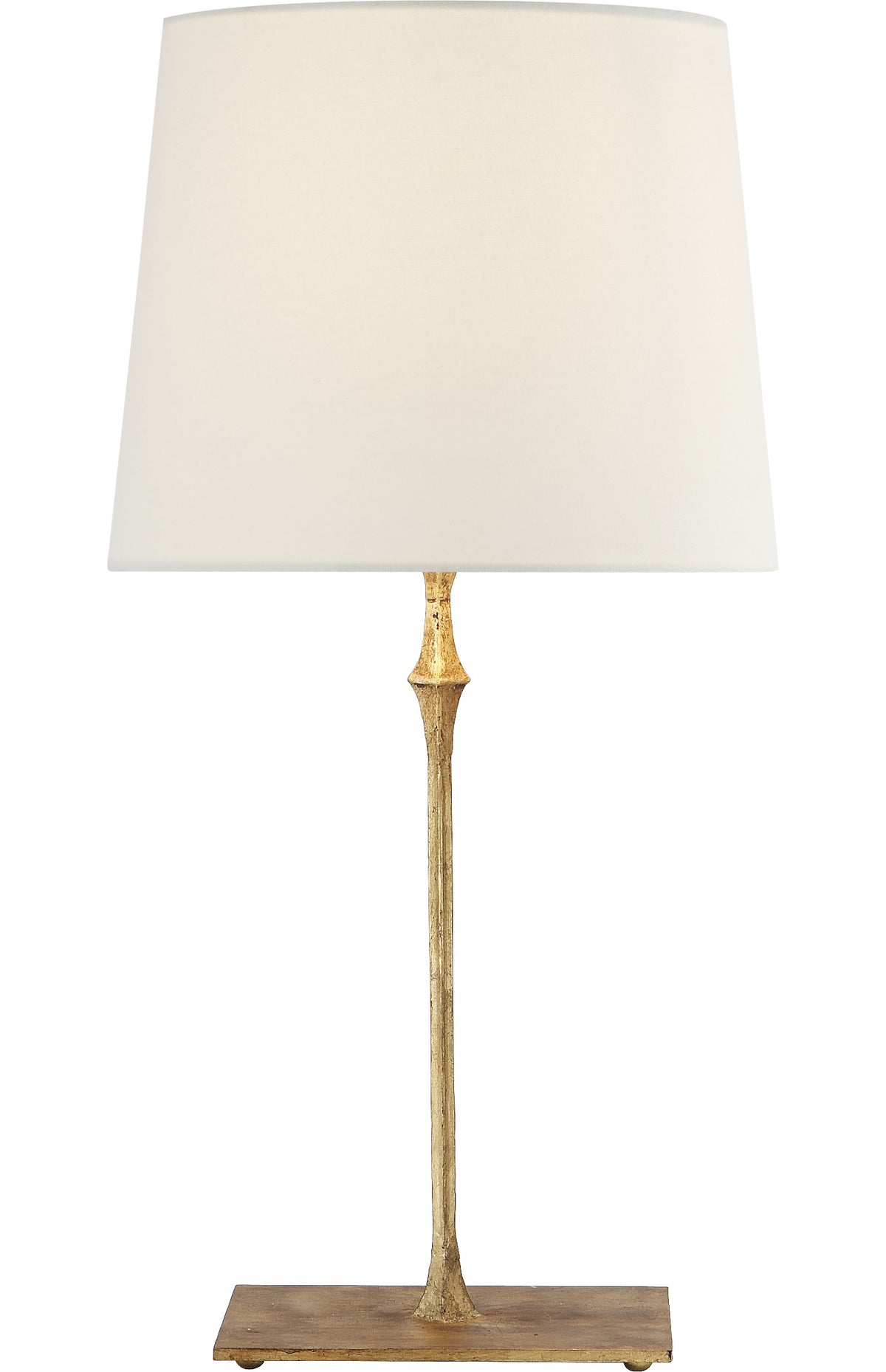 Dauphine Bedside Lamp Bordslampa — Visual Comfort — Gilded Iron with Linen Shade