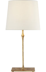 Dauphine Bedside Lamp Bordslampa — Visual Comfort — Gilded Iron with Linen Shade