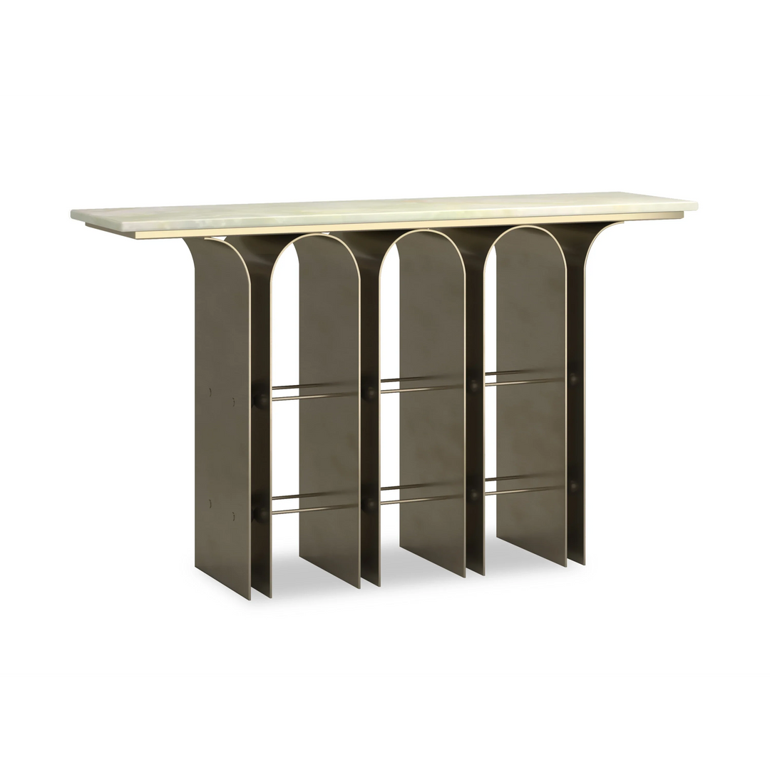 Bridges Console Table in Dark - Caracole