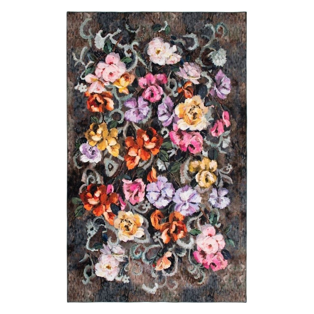 Tapestry Flower Damson matta från Designers Guild, sedd ovanifrån