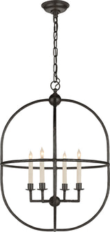 Desmond Open Oval Lykta — Chapman & Myers for Visual Comfort & Co. — Aged Iron