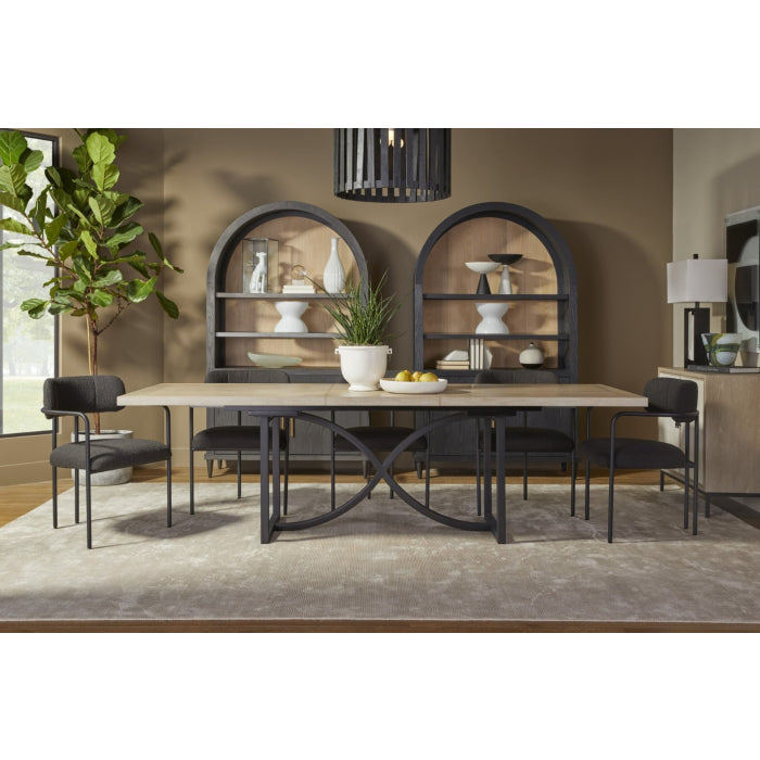 Hooker Furniture Tranquillity Rectangle Extending Dining Table with Metal Base 180-260cm - Hooker Furnishings