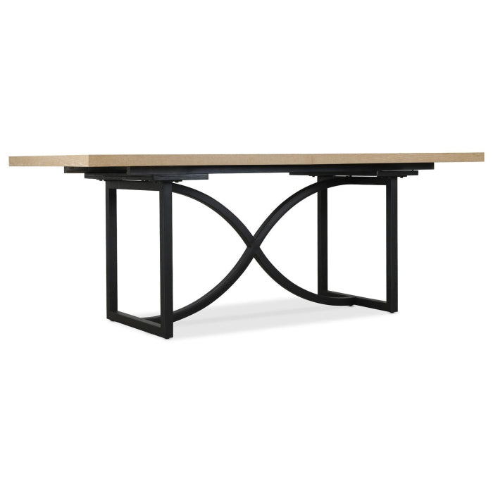 Hooker Furniture Tranquillity Rectangle Extending Dining Table with Metal Base 180-260cm - Hooker Furnishings