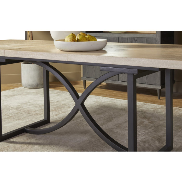 Hooker Furniture Tranquillity Rectangle Extending Dining Table with Metal Base 180-260cm - Hooker Furnishings