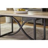 Hooker Furniture Tranquillity Rectangle Extending Dining Table with Metal Base 180-260cm - Hooker Furnishings