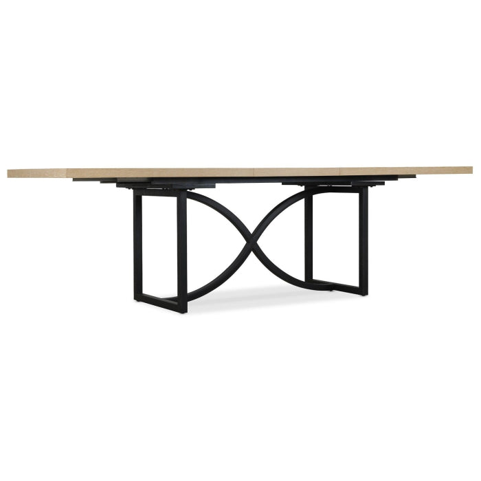 Hooker Furniture Tranquillity Rectangle Extending Dining Table with Metal Base 180-260cm - Hooker Furnishings